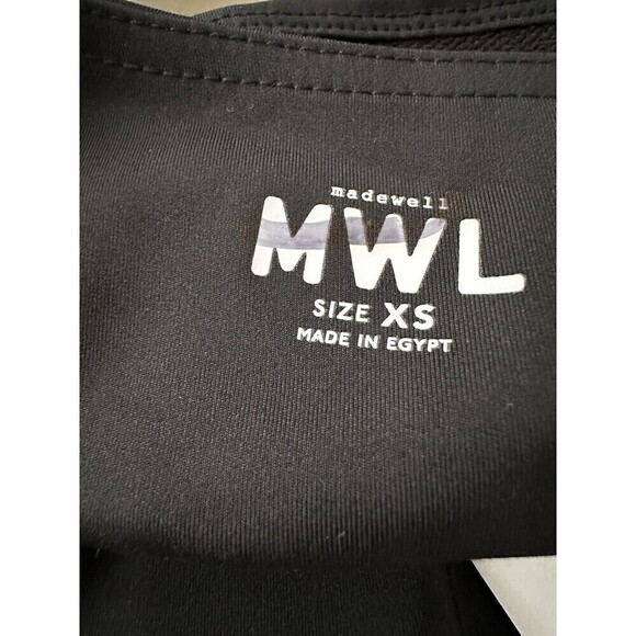 NWT Madewell MWL Flex Square-Neck Sports Bra Black Size XS - Picture 8 of 9
